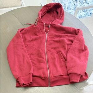 Women's Classic Red Zip-Up Hoodie
